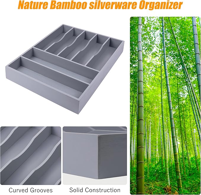 Kitchen Silverware Drawer Organizer and Storage Organizador Small De Cucharas y Tenedores Cubiertos Para Gavetas Cocina Para 