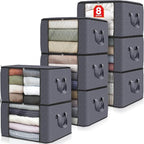 Fab totes Storage Bags,Clothes Blanket Storage Bins Foldable Closet Organizers with Reinforced Handle for Home Dorm Storage a