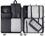Mossio 9 Set Packing Cubes with Shoe Bag & Electronics Bag - Luggage Organizers Suitcase Travel Accessories