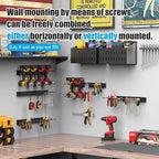 CCCEI 3 Modular Pegboard Strip Storage, Metal Peg Slat Wall Mount for Garage, Basement, Garden, Laundry Room Organization. Fl