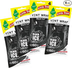 Little Trees Vent Wrap Air Freshener 4-Packs Car Air Freshner (Black Ice)