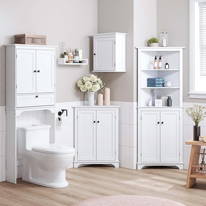 Spirich Small Bathroom Wall Cabinet, Wall Mounted Storage Cabinet, Medicine Cabinet Organizer for Bathroom, Kitchen, Living R