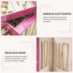 AKOZLIN 6-Tier Jewelry Box Lockable Leather Jewelry Storage Case with 5 Drawers for Women Girls Ring Necklace Earring Bracele