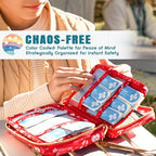 EVERLIT Care Rescue Pack | Family-Friendly First Aid Kit for Kids with 200 Pcs Medical Supplies | Travel-Friendly Compact Sto