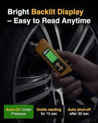 2-in-1 Digital Tire Pressure Gauge with Magnetic LED Work Light, USB Rechargeable, Lab Tested Air Gauge, 150 PSI