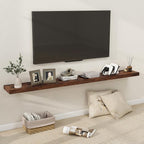 Fun Memories 72 Inch Floating Shelves for Wall, Fireplace Mantel Shelf with Invisible Heavy Duty Bracket, 8 Inch Deep Storage