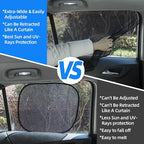 Aokway Magnetic Car Window Shades, Mesh Window Covers for Camping, UV Protection Car Curtains for Front & Rear Sunshade for car Window Baby, Universal Fit for Baby & Drivers (4Pcs)