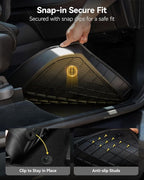3W Floor Mats for Kia Sorento Hybrid 2026 2025 2024 2023 2022 2021 (Only PHEV&Hybrid) All Weather Protection TPE Anti-Slip Automotive Full Set Floor Liners Custom Accessories - Black