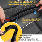 2PCS Universal Car Seat Gap Filler, Durable & Easy Install, No-Drop Seat Side Gap Seam Filler Organizer to Fill the Gap Space Between the Console and Seats, with Phone Holder for Car, SUV, Truck
