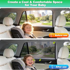Car Window Shades for 2023-2025 CX50 - Rear Side Window Sun Shade for Baby, Breathable Mesh Car Privacy Window Covers, UV Protection and Heat Insulation for Road Trips, Napping, Camping
