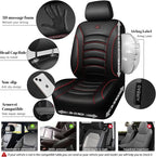 CAR PASS 3D Foam PU Leather Car Seat Covers, Universal Seat Covers Front 2 for Trucks SUV Sedan Automotive Seat Covers Armres