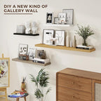 Dreamland 30 Inches Floating Shelves for Wall,8 Inch Deep Floating Shelves Set of 2, Large Display & Storage Shelf, Wall Shel