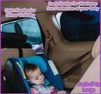 Car Window Shades - Certified 99.79% UVA & 99.95% UVB sun protection. Award winning car sun shade for side windows. 4 Pack (2 Transparency options) 22" x 14" -window shade for car baby by Kinder Fluff
