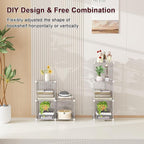 UNKU Cube Storage Organizer, 3 Cube Closet Organizer Storage Shelves, DIY Stackable Bookcase, Clothes Organizer Shelf for Clo