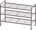 Simple Houseware 3-Tier Stackable Shoes Rack Storage Shelf, Bronze