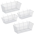 Sieral 4 Pcs Pegboard Baskets Metal Wire Shelf Baskets Peg Board Organizer Accessories Wall Mount Organizer Attachments for G