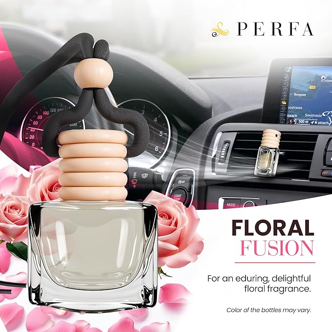 Car Air Fresheners for Women - Floral Fragrance Pack of 2 Long Lasting Car Air Freshener | Odor Eliminator Car Perfume Diffus