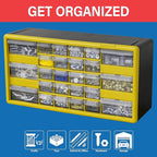 Akro-Mils 26-Drawer Plastic Drawer Storage Cabinet for Garage Organization, Bead Organizer, Building Bricks Storage, Teacher 