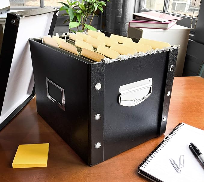 Snap-N-Store Letter-Size File Box, Black (SNS01533)