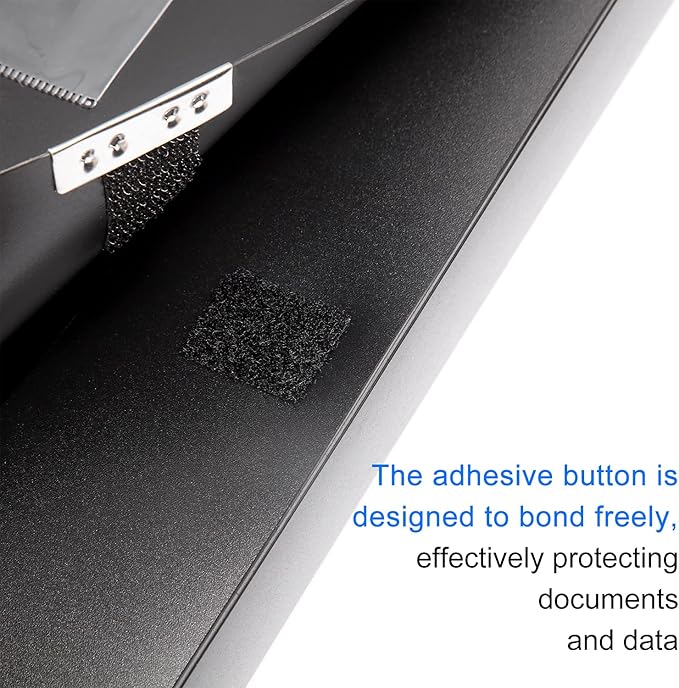 A4 Storage File Boxes Archives Cases, Foldable Plastic File Folder, Thickened to 5.8cm,Large Capacity,Black(Pack of 4)