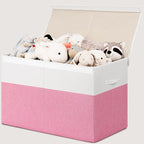 INDRESSME 25"x13"x16" Large Toy Storage Box with Lid, Collapsible Storage Organizer Baby Toy Storage for Kids Boys Girls, Toy