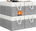 StorageTastic Storage Bin,Collapsible Storage Basket For Organizing,Large Storage Boxes With Rope Handles,Storage Containers,
