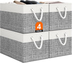 StorageTastic Storage Bin,Collapsible Storage Basket For Organizing,Large Storage Boxes With Rope Handles,Storage Containers,