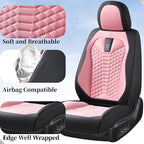 Coverado Car Seat Covers Full Set, 5 Seats Universal Seat Covers for Cars, Breathable Fabric& Faux Leather Auto Seat Cushions