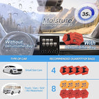 300g Rechargeable Desiccant Packs for Storage, Reusable Dehumidifier Bags Silica Gel with Indicator Window Moisture Absorbers