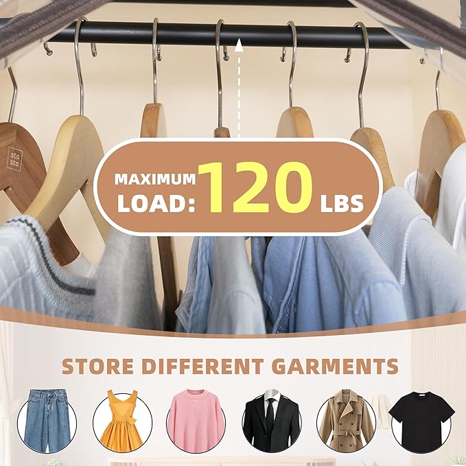 STORAGE MANIAC 2-Pack Hanging Garment Bag Zipper Cover with Sealed Clear Window, Long Garment Cover for Closet Storage Wardro