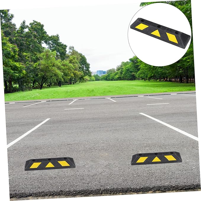 SUPVOX Parking Block Curb Wheel Stopper Durable Vehicle Floor Stopper for Garage Heavy Duty Design Suitable for Cars Trucks and Trailers Prevents Collisions and Improves Safety