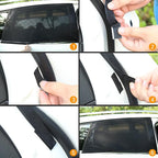 2Pack Large Car Window Screen Mesh 41" to 53", for Large SUV, Pickup, Truck, Minivan, Window Sun Shade for Car Camping Overnight Sleeping