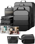 Veken 11 Set Compression Packing Cubes for Travel Essentials,Compressible Expandable Large Luggage Suitcase Organizer Bags fo