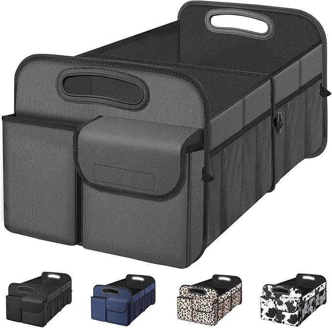 Femuar Car Trunk Organizer, Car Storage Organizer with Large Capacity Waterproof Collapsible Trunk Organizer for Car Suv/Jeep/
