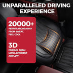 FREESOO Car Seat Covers Front Seats - Luxury Breathable Waterproof Faux Leather Car Seat Cover Protectors with Lumbar Support