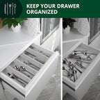 Bamboo Drawer Dividers Organizers, Adjustable Drawer Separator Splitters, 17–22 Inches Expandable Drawer Divider Organizer fo