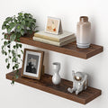 Heimlove 24 Inch Floating Shelves for Wall,Mounted Storage Wood Shelves with Invisible Brackets Hanging Shelf for Bedroom,Liv