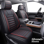 YIERTAI Chevy Silverado Seat Covers Compatible with GMC Sierra fit 2007-2025 2026 1500/2500/3500HD Trail Boss Z71 Crew Double