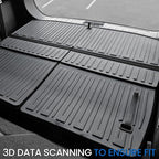Cargo Liner Backrest Mats for 2022-2025 2026 Mitsubishi Outlander (Not Fit Sport or PHEV), All Weather TPE Cargo Trunk Mat Seat Back Protectors Accessories(Cargo Mat+3rd Row Backrest Mats)