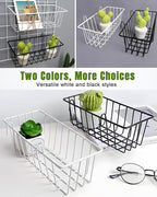 6 Pack Wire Baskets, Grid Panel Hanging Wall Basket, Grid Wall Accessory, Display and Storage Wall Basket for Kitchen, Home D