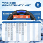 Snow Socks for Tires, Winter Traction Alternative to Snow Chains, Emergency Anti-Slip Tire Covers for Cars/SUVs/Trucks, Reusa