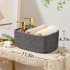 MiniArk Small Storage Baskets for Organizing | Closet Organizer Bins | Shelf Toy Basket | Woven Rope Baskets | Cube Decorativ