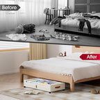 Yecaye Under Bed Storage with Wheels 2Pack, 70L Larger Capacity Under Bed Storage Containers, Underbed Shoe Storage Organizer