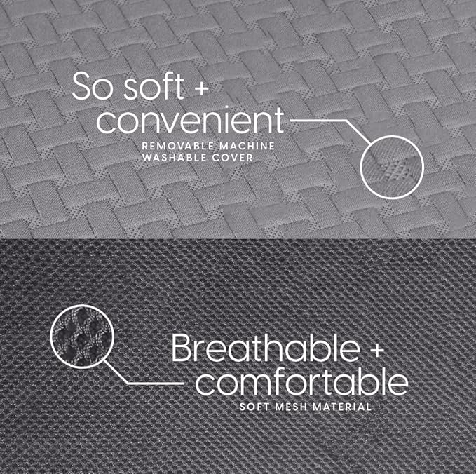 Milliard Trifold Mattress, Cot Size, 6 inch, Portable Foldable Mattress with Memory Foam & Washable Cover, Tri-Folding Floor 