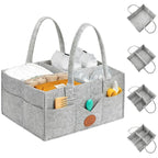 KeaBabies Baby Diaper Caddy Organizer with Handle - Portable Baby Car Organizers and Storage for Nursery, Changing Table, Lar