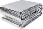 winemana Window Insulation Roll, 24IN x 20FT Reflective Heat Shield Bubble Film, Double-Sided Aluminum Foil Insulation, Weatherproof Garage Door Cover for Windows, RV, Basement, Winter & Summer