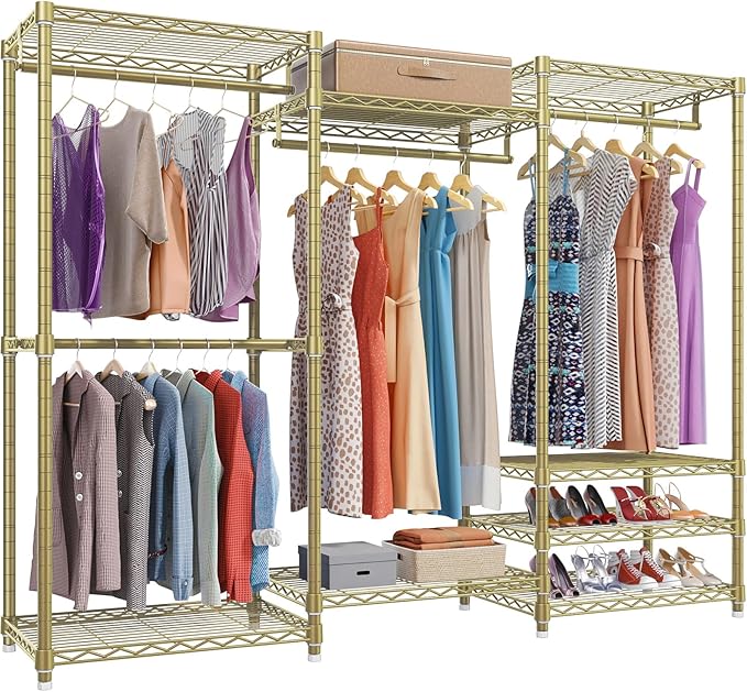 VIPEK V5 Portable Closet Wardrobe Heavy Duty Clothes Rack, Freestanding Metal Clothing Racks Custom Closet Racks with 8 Adjus