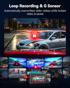 REDTIGER F17 Elite 4K Dash Cam 3 Channel, STARVIS 2 IMX678 & IMX675, 128GB Card, Full Night Color, 4K+2.5K+1080P Front and Re