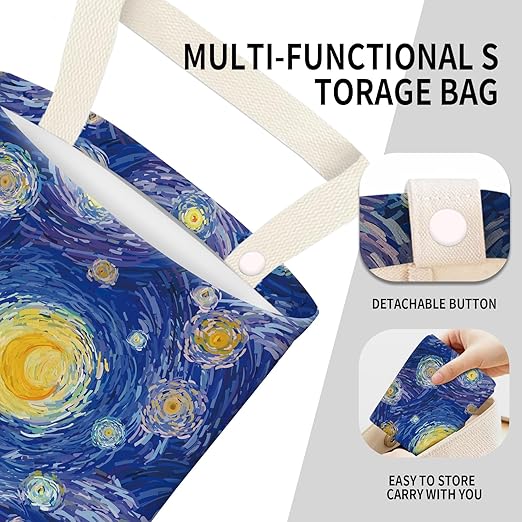 Car Garbage Can, Seat Back Hanging Cute Car Trash Can Bag, Car Organizer and Storage Bag for Travelling, Outdoor Cute Blue Starry Night