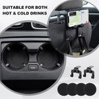 BBTO 2 Pack Car Seat Gap Filler Organizer with Cup Holder, Universal Fit Premium Leather Car Seat Gap Filler Organizer with Card Slots for SUV Truck, Drop-Proof Essentials, Durable and Washable
